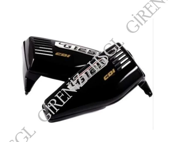 HSGL Motosiklet CG Yan Kapak Takımı Siyah Parlak Renk Sağ Sol Kapak Seti CG 125 / CG 150 Uyumlu