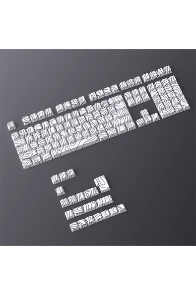 silabor 128 Tuş Keycaps PBT Contour Line Tuş Takımı - Resim 4