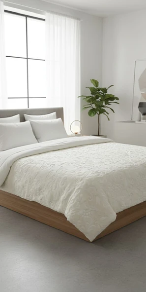 PADİŞAH EMBOSS ÇİFT KİŞİLİK BATTANİYE ŞAMPANYA ürün görseli