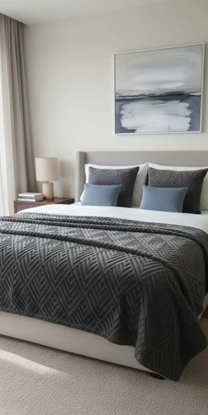 PADİŞAH EMBOSS ÇİFT KİŞİLİK BATTANİYE ANTRASİT ürün görseli