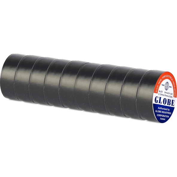 Globe Izole Bant Siyah Globe (10 Adet)