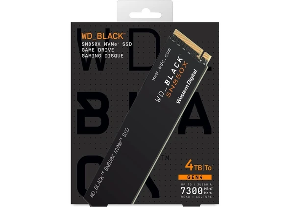 Black 4tb SN850X 7300MB/S-6600MB/S Gaming Internal Nvme Pcıe 4.0 SSD WDBB9G0040BNC-WRSN - Resim 4