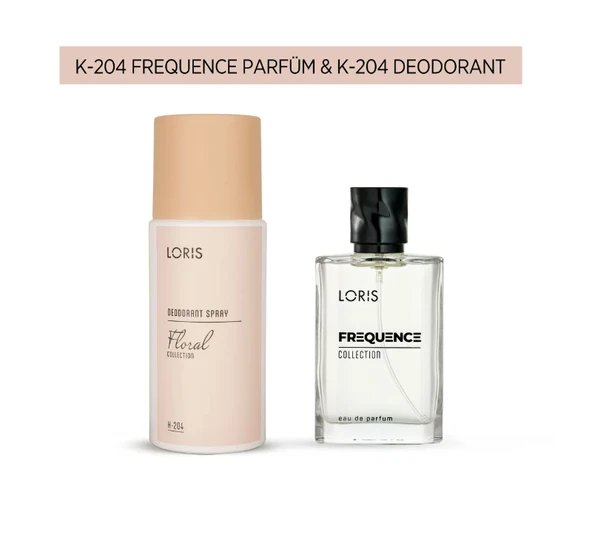 Loris K-204 Frequence Kadın Parfüm 50 Ml & K-204 Kadın Deodorant 150 Ml