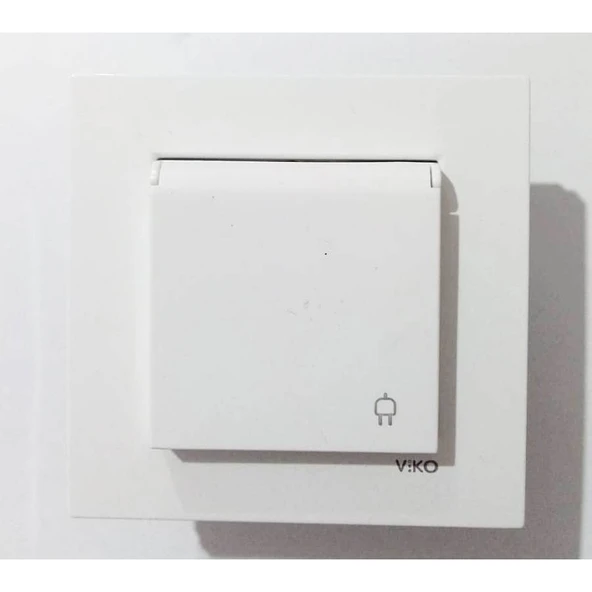 VİKO KARRE BEYAZ KAPAKLI PRİZ - 2