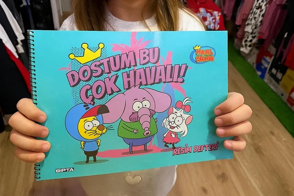 Cg Kids Kral Şakir Karakterleri Temalı Spiralli Resim Defteri Çocuk 17x24 Ebat 15 Yaprak İster 1 Adet İster 2 Adet İsterseniz 4 Adet - 4