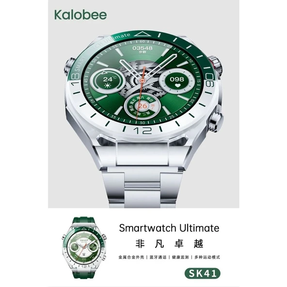 Kalobee SK41 Android-Ios Uyumlu Mükemmel Görüntü ve  Ses Kalitesi 2 Kordon Hediyeli Akıllı Saat - 5