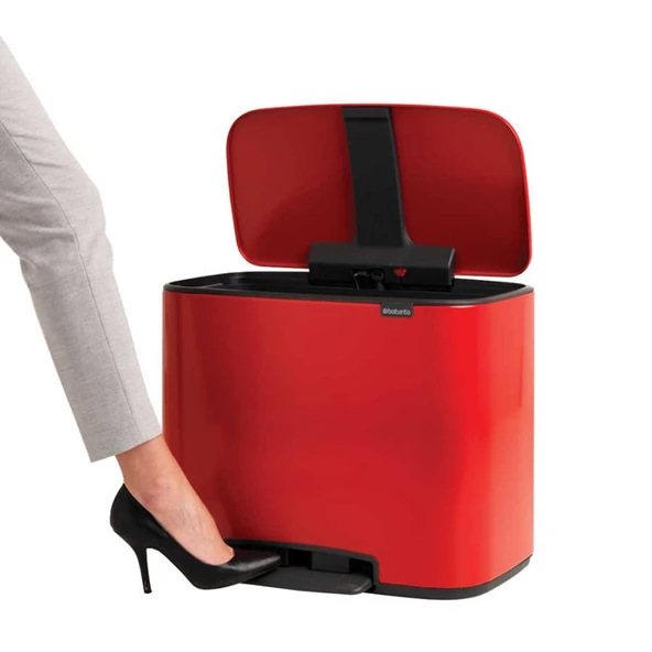 Brabantia Bo Passion Red Pedallı Çöp Kutusu 11+23lt - Resim 6