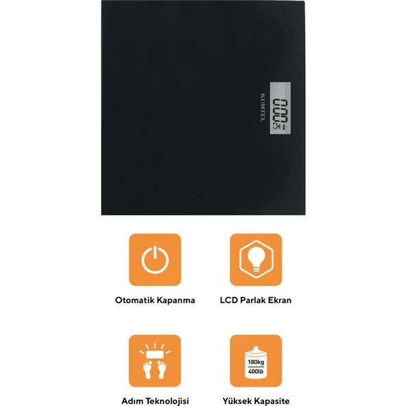 Kumtel Dijital LCD Ekranlı Dijital Tartı - Cam Baskül HDB-03 - 2