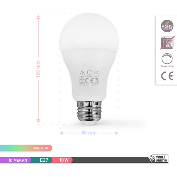 Ack Wifi LED Ampul 10W E27 - 5