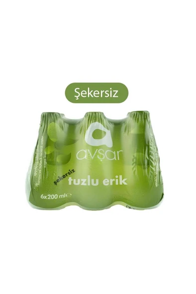 Avşar Yeşil Erik Aromalı Maden Suyu Şekersiz Tuzlu Erik 6x200 Ml ( 6 Adet ) - Resim 2