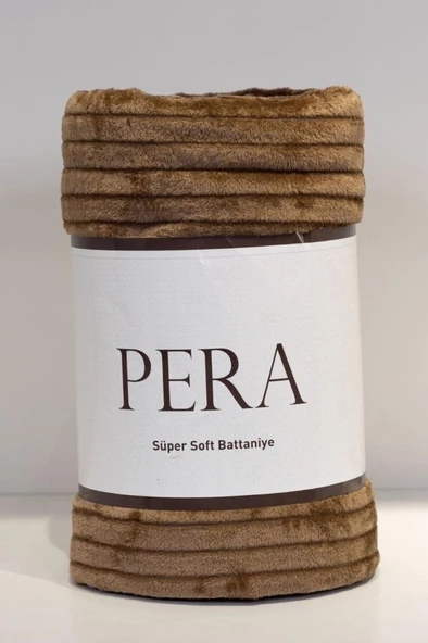 Pera Tek Kişilik 130x170 cm Tv Battaniyesi Kahverengi ürün görseli