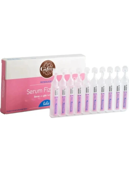 Gifrer Serum Fizyolojik 5 Ml 10 Flakon 12'Li PAKET (SKT:03/2026) ürün görseli 1