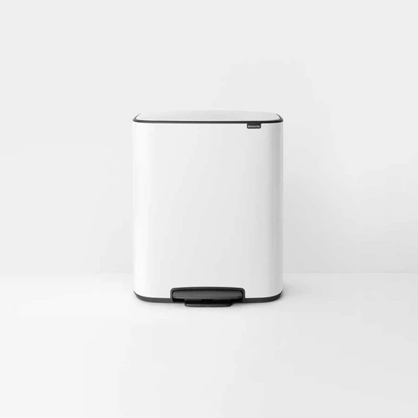 Brabantia Bo Matt Beyaz Pedallı Çöp Kutusu 60lt (plastik İç Kovalı) ürün görseli