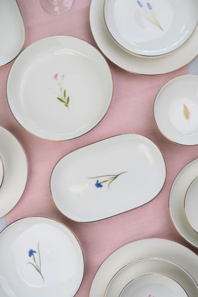 Tabak Evi Porselen Natura Karma Altın Yaldız Yemek Takımı Salata Kaseli 6 Kişilik 27 Parça - 3