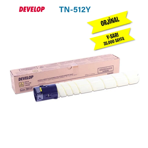 Develop TN-512 Y Orjinal Sarı Toner -A33K2D2- Develop İneo +454 İneo +554 ürün görseli