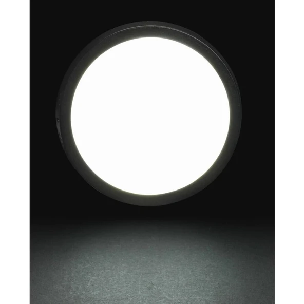 Noas 24W Sıva Üstü Yuvarlak 28.5 cm Siyah Kasa LED Panel YL14-2400-S, YL14-2401-S Beyaz - 2