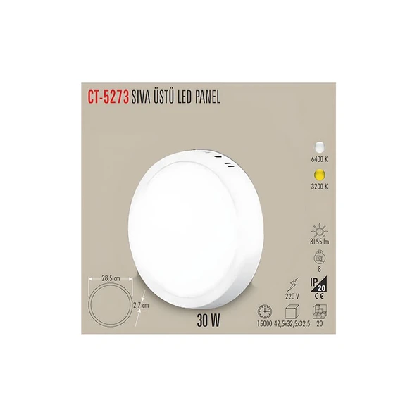 Cata CT-5273 30W Damla LED Armatür / Beyaz - 2