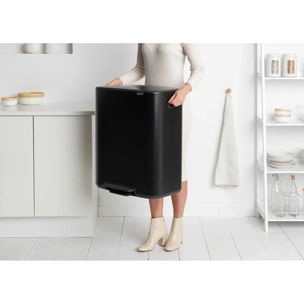 Brabantia Bo Matt Black Pedallı Çöp Kutusu 60l(plastik İç Kovalı) - Resim 4