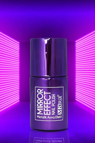 Mor Metalik Ayna Efektli Oje - Resim 6