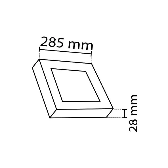 Noas 24W Sıva Üstü Kare Siyah Kasa LED Panel YL15-2400-S, YL15-2401-S Beyaz - 2
