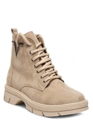 Celira Gls Bej İçi Kürklü Süet Kadın Bot & Bootie - Resim 2