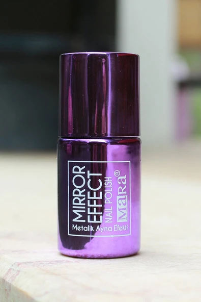 Mor Metalik Ayna Efektli Oje - Resim 4