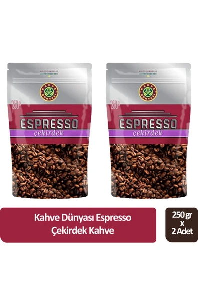 Kahve Dünyası Espresso Çekirdek Kahve 250 gr x 2 Adet ürün görseli