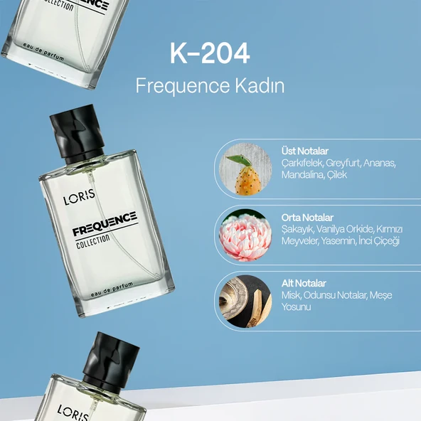 Loris K-204 Frequence Kadın Parfüm 50 Ml & K-204 Kadın Deodorant 150 Ml - 3