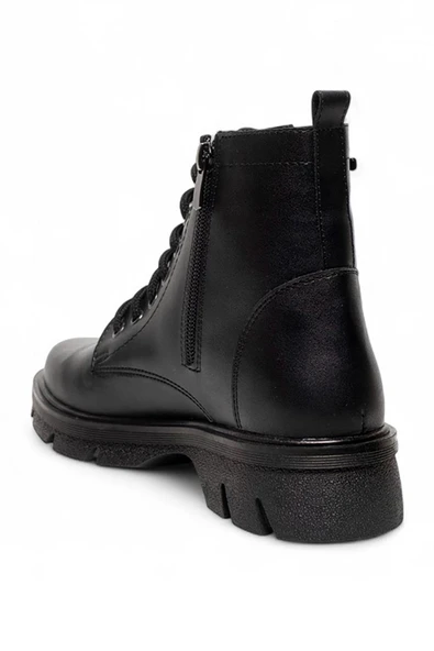 Celira Gls Siyah İçi Kürklü Cilt Kadın Bot & Bootie - Resim 3