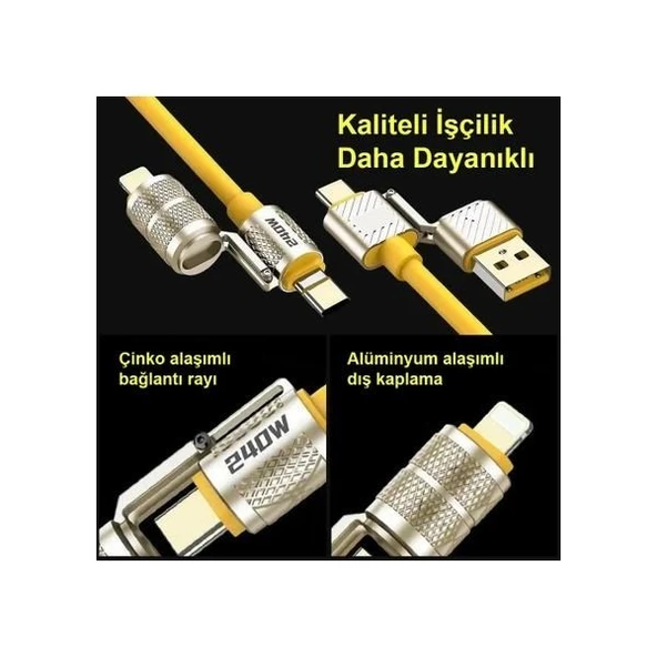 CODEGEN CDG-CNV89 Lightning 2 metre Şarj ve Data Kablosu 240W - Resim 4