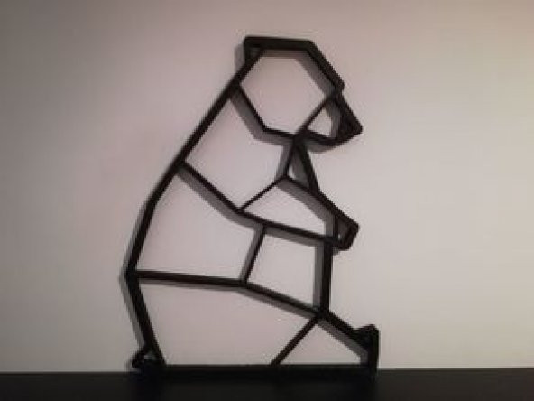Origami Kutup Ayısı Modeli Figür Duvar Süsü Aksesuar Dekoratif