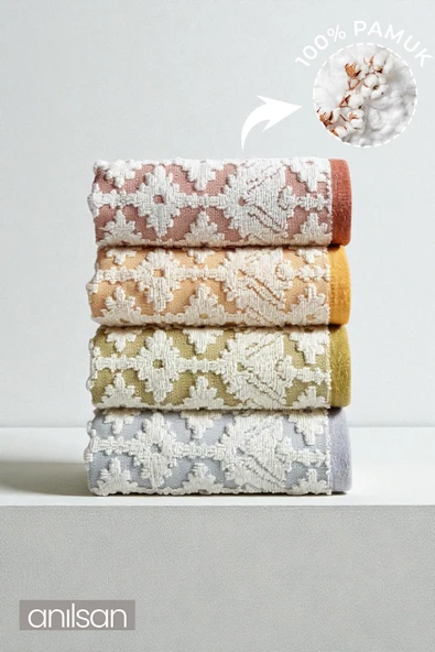 4'lü Berna El Havlusu - 50x80 Cm, 170 Gr, %100 Pamuk, Spa Ve Otel Havlusu, Günlük Kullanıma Uygun ürün görseli 1