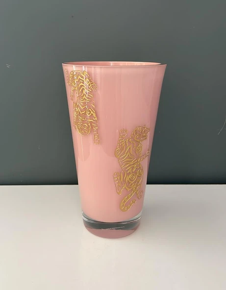 DECORIUM AÇIK PEMBE TIGER VAZO ürün görseli