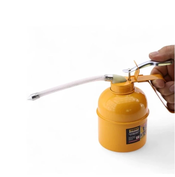 Madeni Yağdanlık 500 ml Araba Makine Atölye Yağdanlığı Spiralli Metal Gövdeli Uçlu Yağ Pompası - 3