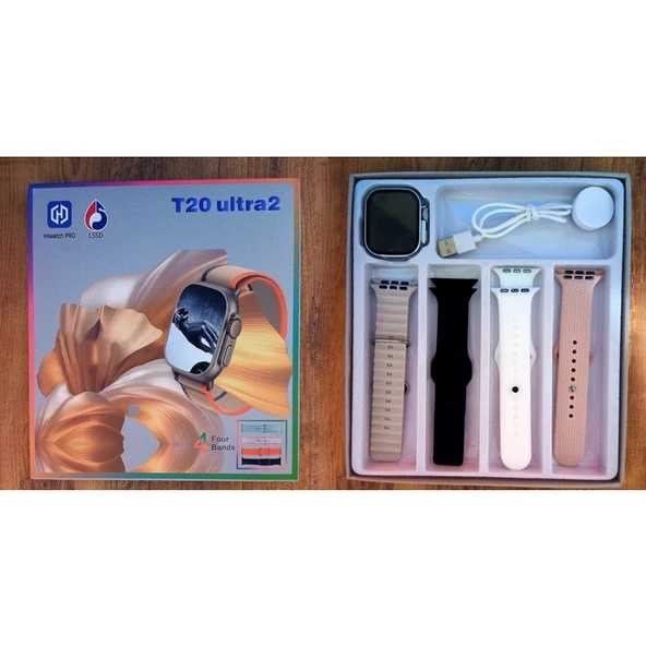 Castu T20 Ultra2 Akıllı Saat 4 Kordonlu