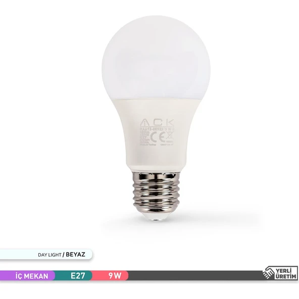 Ack 9W LED Ampul 6500K Beyaz E27 A60 - 10'lu Paket - 2