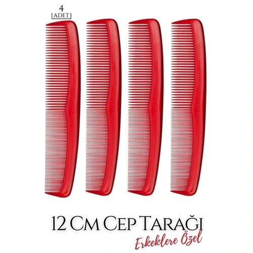 12 Cm Erkek Cep Tarağı 4 ADET - 2