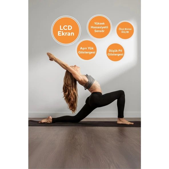 Kumtel Dijital LCD Ekranlı Dijital Tartı - Cam Baskül HDB-03 - 3