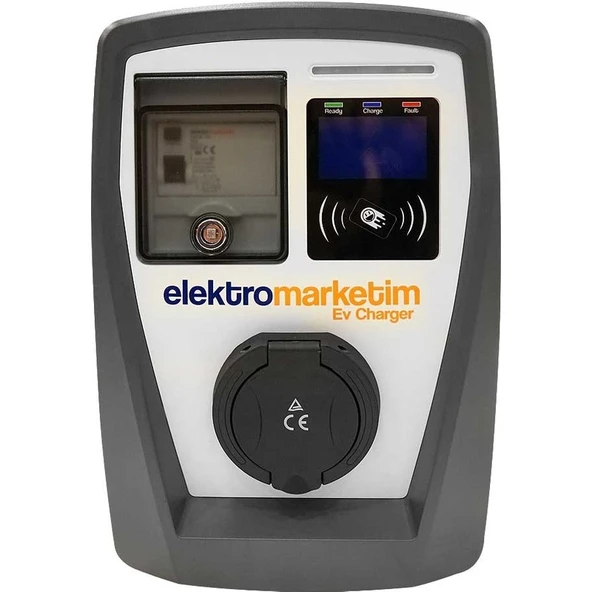 Elektro Marketim Elektromarketim 22KW 3 Faz 32A Tip 2 Soketli Elektrikli Araç Şarj Istasyonu