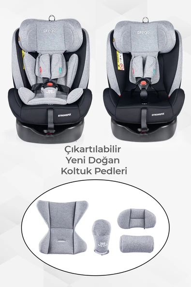 Prego Strongfix 360 Derece Dönebilen 0-36 Kg İsofixli Oto Koltuğu 4088 - Resim 5