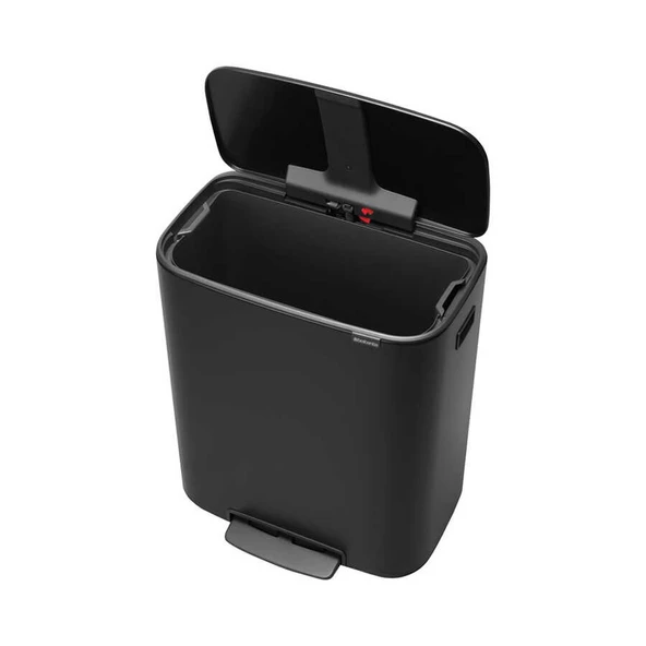 Brabantia Bo Matt Black Pedallı Çöp Kutusu 60l(plastik İç Kovalı) - Resim 2