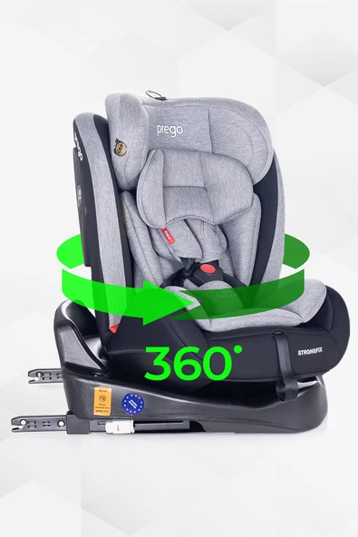 Prego Strongfix 360 Derece Dönebilen 0-36 Kg İsofixli Oto Koltuğu 4088 - Resim 3