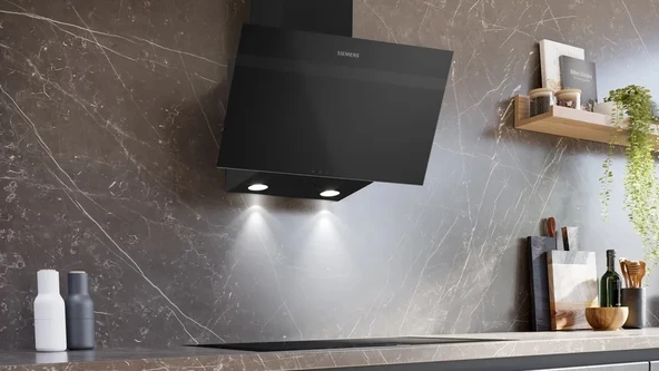 Siemens LC63KPJ60T iQ100 Duvar Tipi Davlumbaz Siyah Cam, Siyah - Resim 2