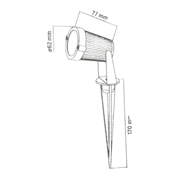 Cata CT-7300 Rozanslı Kazıklı Amber Bahçe Armatür Cata - 2