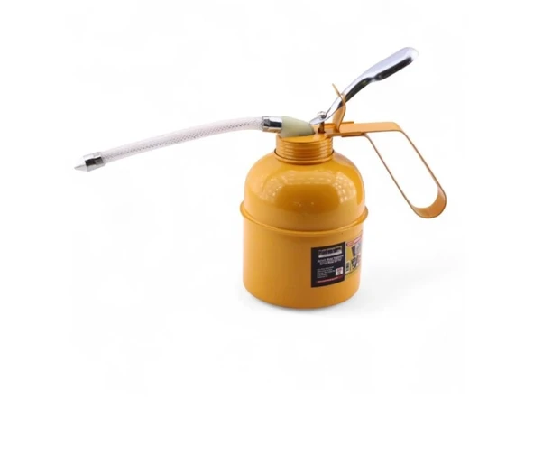 Madeni Yağdanlık 500 ml Araba Makine Atölye Yağdanlığı Spiralli Metal Gövdeli Uçlu Yağ Pompası - 2
