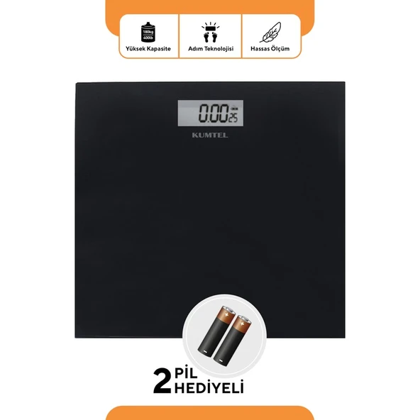 Kumtel Dijital LCD Ekranlı Dijital Tartı - Cam Baskül HDB-03