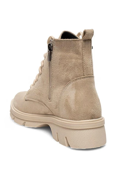 Celira Gls Bej İçi Kürklü Süet Kadın Bot & Bootie - Resim 3