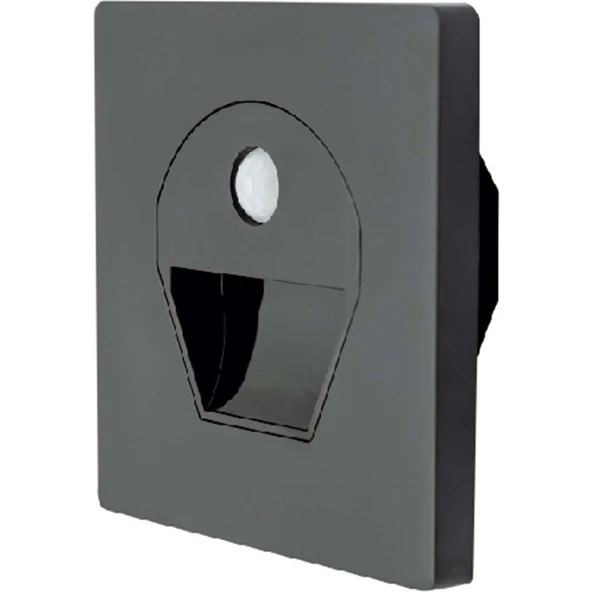 Cata CT-5170 1W Sens.ledli Kor.armatür(Siyah Kasa G.ışığı)Cata