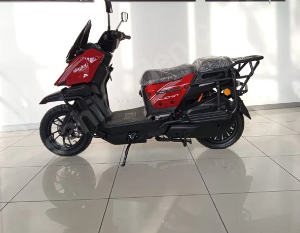 Skyjet Luckın Elektrikli Moped Kırmızı