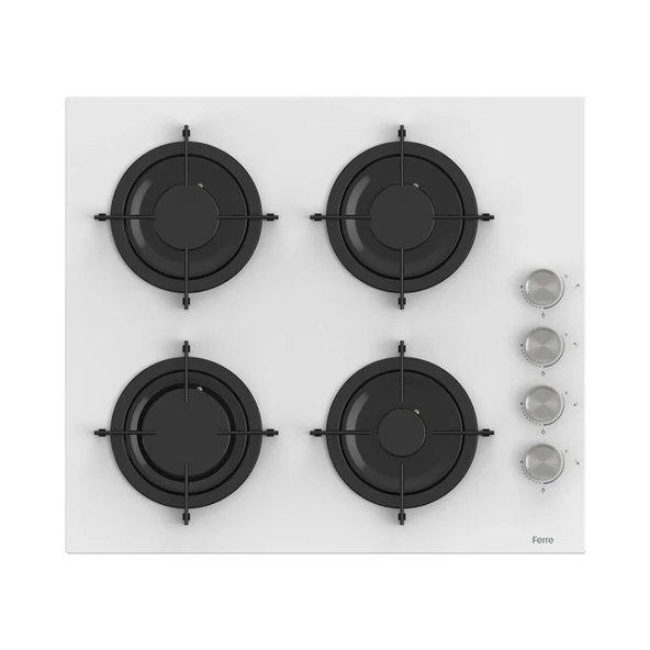 Ferre Steamart-Fryart-Sılentart Serisi Beyaz Set (CS206 + QEP63CB +D078-SA) - Emaye Izgara - Resim 2